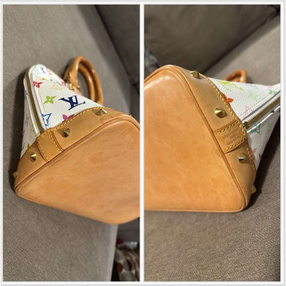 LOUIS VUITTON WHITE MULTICOLOR ALMA Handbag - Picture 7 of 11